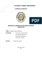 Métodos Alternativos de Resolución de Conflictos