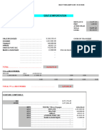 Cout D'Importation: Fret Autres Frais Total Cours Montant