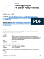 Information Technology Project Management 8th Edition Kathy Schwalbe Test Bank 1