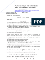 Numerical Analysis 10th Edition Burden Test Bank 1