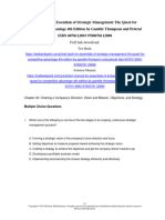 Test Bank For Essentials of Strategic Management The Quest For Competitive Advantage 4th Edition by Gamble Thompson and Peteraf ISBN 0078112893 9780078112898