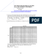 Test Bank For Calculus Multivariable 6th Edition by McCallum Hallett and Gleason ISBN 0470888679 9780470888674