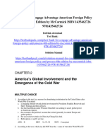 Test Bank For Cengage Advantage American Foreign Policy and Process 6th Edition by McCormick ISBN 1435462726 9781435462724