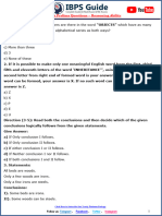 SBI Clerk Prelims Reasoning Questions