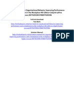 Solution Manual For Organizational Behavior Improving Performance and Commitment in The Workplace 4th Edition Colquitt LePine Wesson 0077635590 9780077635596