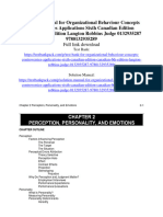 Solution Manual For Organizational Behaviour Concepts Controversies Applications Sixth Canadian Edition Canadian 6th Edition Langton Robbins Judge 0132935287 9780132935289