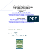 Solution Manual For Organizational Behavour Canadian 3rd Edition Colquitt LePine Wesson Gellatly 1259094278 9781259094279