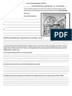 Prueba Ciencias Naturales 6to Básico La Energía