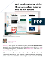 Cómo Devolver El Menú Contextual Clásico A Windows 11