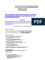 Solution Manual For Psychological Science Modeling Scientific Literacy 2nd Edition Krause Corts 0134101588 9780134101583