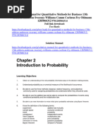 Solution Manual For Quantitative Methods For Business 13th Edition Anderson Sweeney Williams Camm Cochran Fry Ohlmann 1285866312 9781285866314