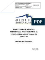 Protocolo Bioseguridad Minera