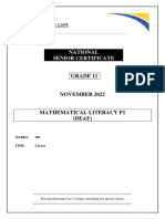 Maths Lit p1 Gr11 QP Nov2022 - English (1) Deaf