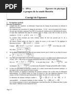 A Propos de La Sonde Rosetta. Corrigé de L'épreuve