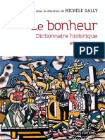 Le Bonheur - Dictionnaire Historique Et Critique (Michele Gally)