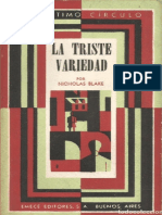 La Triste Variedad - Nicholas Blake