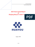 2023 Semi Annual Report of Huayou Cobalt