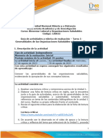 Guía de Actividades y Rúbrica de Evaluación - Tarea 1 - Generalidades de Las Organizaciones Saludables y Sustentables