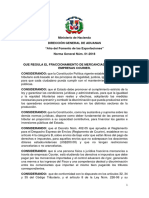 Norma General 01 2018 Sobre Envios Couriers Con Finalidad Comercial