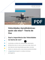 Velocidades Aerodinâmicas - Quais São Elas - Teoria de Voo - Blog