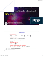 Week03 Light Matter Interaction II