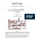 Making The Most of Models: Using Models To Develop More Effective Transport Policies and Strategies