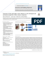 Treatment of Date Palm Bres Mesh: in Uence On The Rheological and Mechanical Properties of Bre-Cement Composites