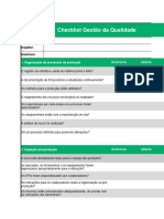 Checklist Gestao Da Qualidade