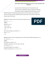 JEE Main Maths Differential Equations Previous Year Questions With Solutions