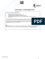 Employment Pass / S Pass Appeal Form