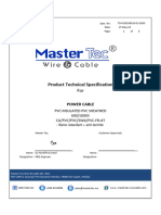 Product Technical Specification: Power Cable