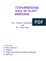 Selection Methods in Plant Breeding