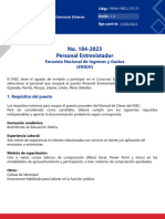 Cartel Concurso Externo No. 184-2023