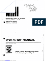 2000 Mini Cooper 1275 Workshop Manual