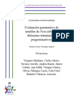 Evaluación Germinativa de Semillas de Vicia Faba Con Diferentes Tratamientos Pregerminativos