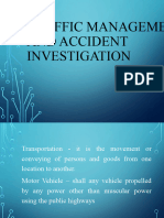 Traffic Management and Accident Investigation