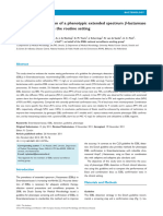 Multi-Centre Evaluation of A Phenotypic Extended Spectrum B-Lactamase Detection Guideline in The Routine Setting