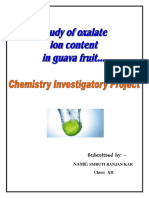 Study of The Presence of Oxalate Ions in Guava Fruit at Different Stages of Ripening