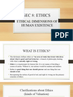 GEC 8 - Chapter 1 Ethical Dimension of Human Existence