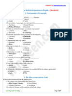 11th Geography Book Back Questions in English