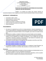 Guía #10 Periodo III Aplicaciones A Los Sistemas de Ecuaciones Lineales Con Dos Incognitas