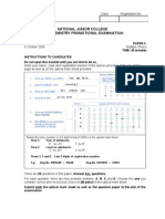 2009 H2 Chemistry Paper 2 (MCQ) + Ans