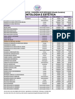 Tabela de Odontologia