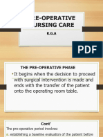 Pre-Operative Nursing Care