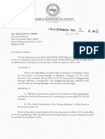 DILG Opinion No. 38 Series of 2018