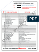 260 IDIOMS AND PHRASES (By Anil Jadon Sir)