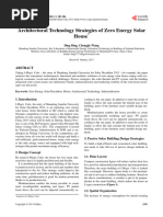 Architectural Technology Strategies of Zero Energy