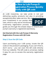 Lubi Pumps E-Warranty Registration Process Using QR Code