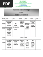Emploi Du Temps: Sciences Informatiques Licence 3 Periode Du 23 Au 28 Octobre 2023