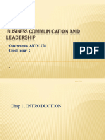 Chap 1 Communication & Leadership